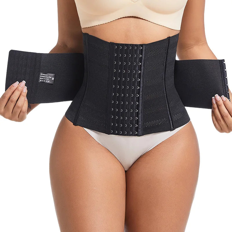 Shapewear Women Corset Waist Trainer Body Shaper Double Tummy Control Slimming Sheath Flat Belly Reductive Belts Cincher